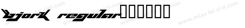 Bjork Regular字体转换